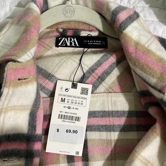 Zara Plaid Shacket - Picture 3 of 4